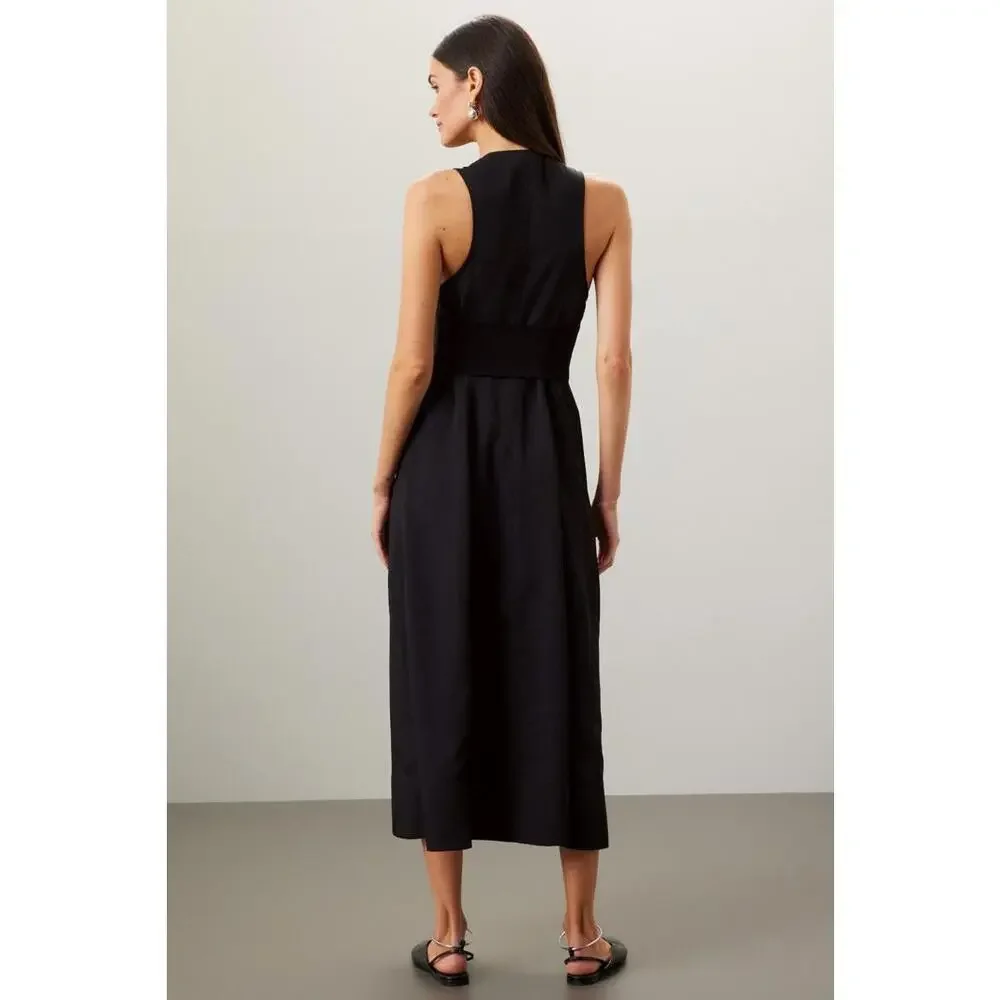 Proenza Schouler White Label Rumbled Button Front Dress Black Size 2 (READ) - Picture 2 of 15